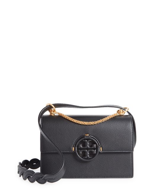 Tory Burch Miller Small Leather Flap Shoulder Bag in at