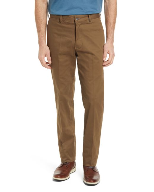Berle Flat Front Stretch Sateen Pants in at
