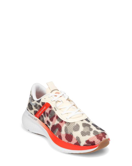 Cole Haan ZeroGrand Outpace Runner II Sneaker in Leopard Mesh/Shortbread at