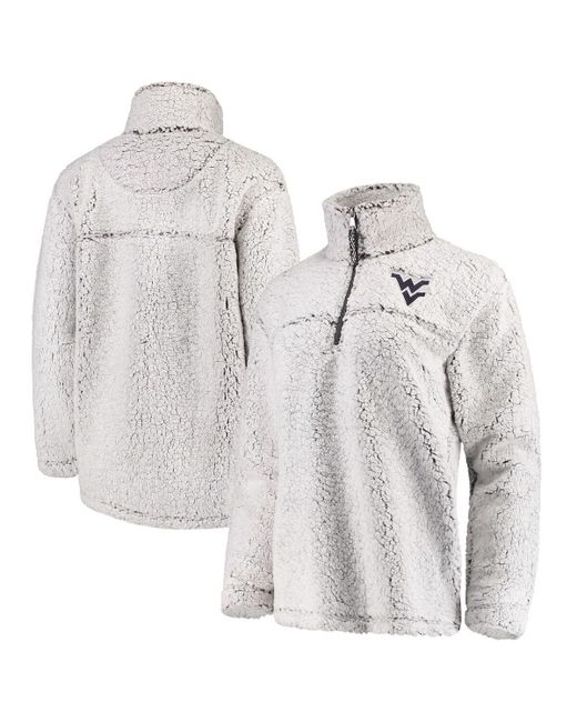 Boxercraft West Virginia Mountaineers Sherpa Super-Soft Quarter-Zip Pullover Jacket at