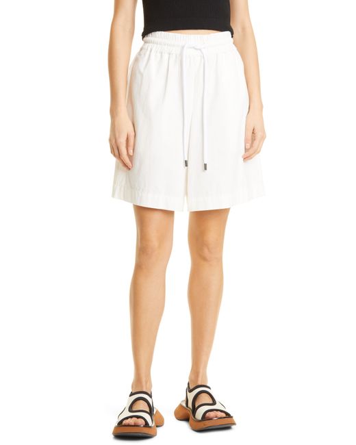 Proenza Schouler White Label Cotton Linen Drawstring Shorts in at