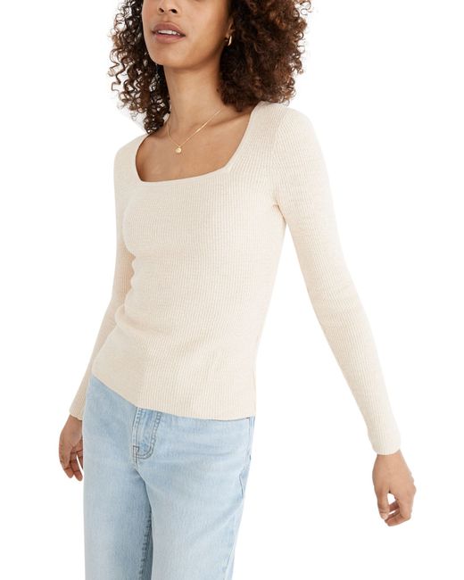 Madewell Alderney Square Neck Sweater in at