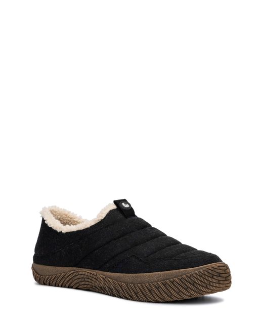 Hybrid Green Label Wooly Slipper in Black at 8