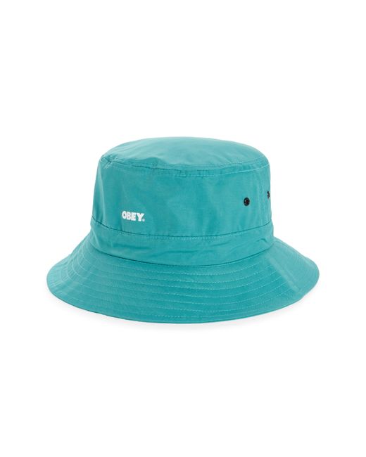 Obey Bold Century Bucket Hat in Turquoise at