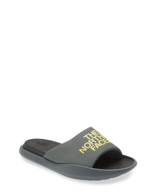 The North Face Triarch Slide Sandal in Grey/Acid Yellow at