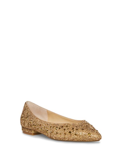 Betsey Johnson Crystal Pave Pointed Toe Flat in at