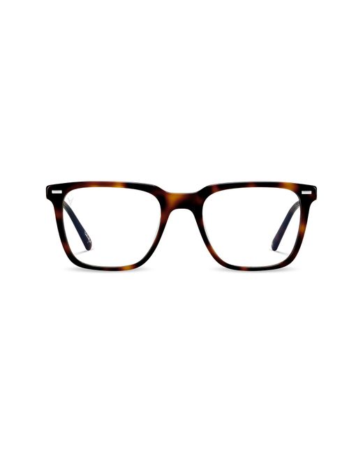 Vincero Collective Cooper 50mm Square Reading Glasses in Rye Tortoise Clear at