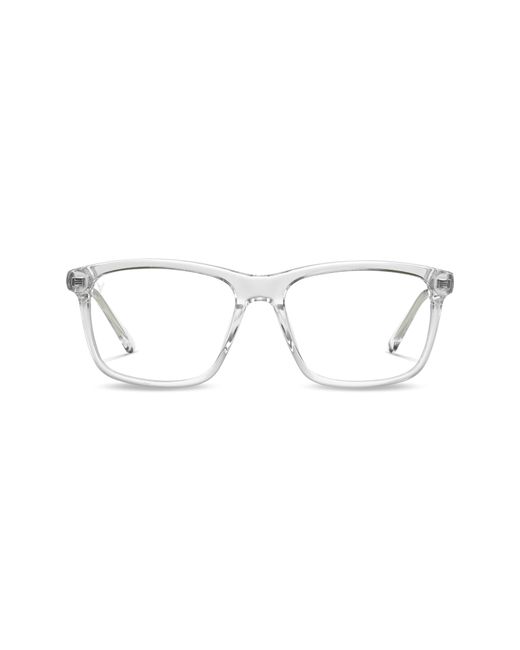 Vincero Collective Presley 56mm Square Reading Glasses in Crystal Clear at