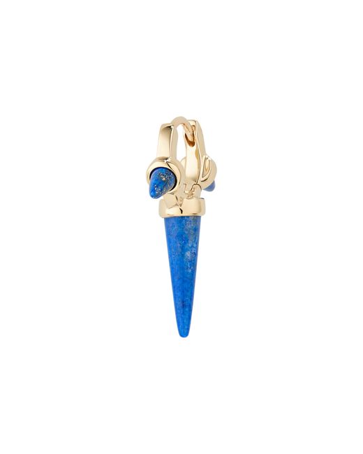 Maria Tash Lapis Lazuli Triple Long Spike Hoop Earring in at