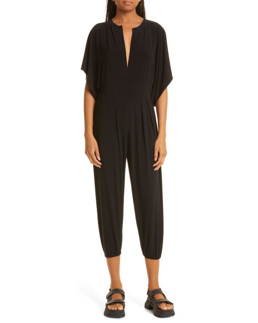 Norma Kamali Rectangle Crop Jogger Jumpsuit in at