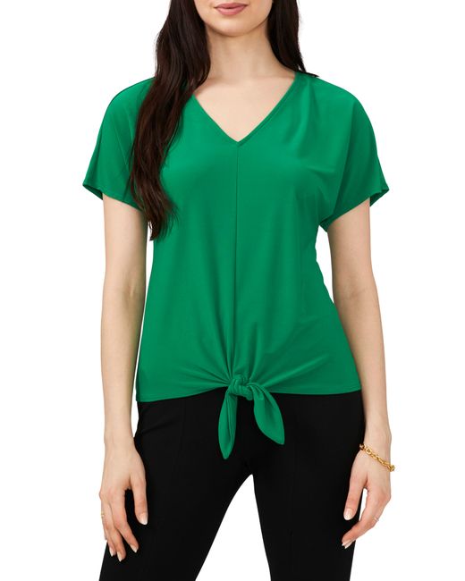 Chaus V-Neck Tie Front Top in at