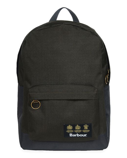 Barbour Canvas Backpack in Navy/Olive at