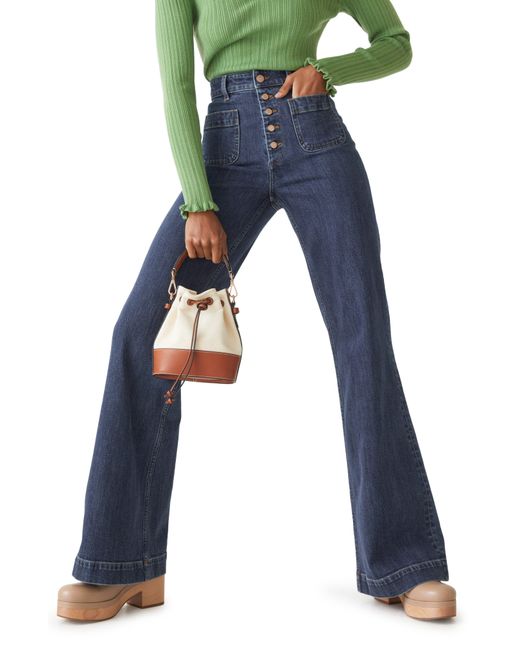 Other Stories Button Fly Flare Leg Jeans in at
