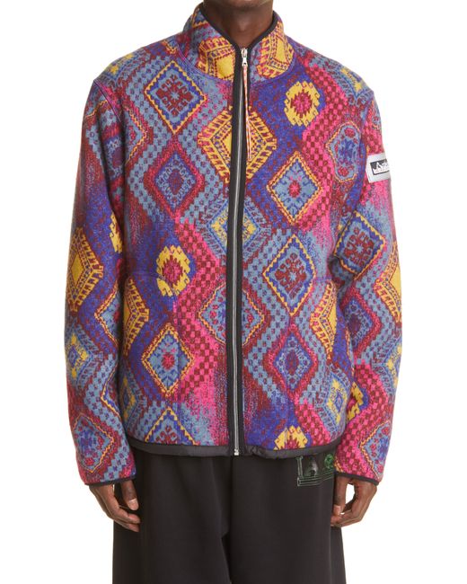 Aries Persian Fleece Full-Zip Jacket in Purple Multi at Medium