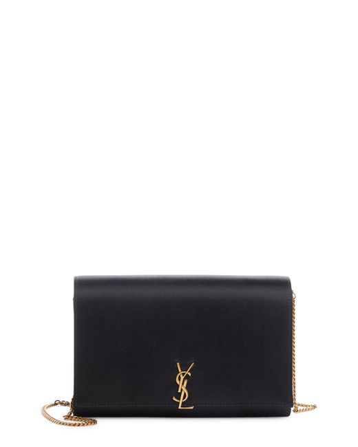 Saint Laurent Glossy Leather Wallet on a Chain in at