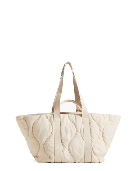 Mango Quilted Shopper Tote in at