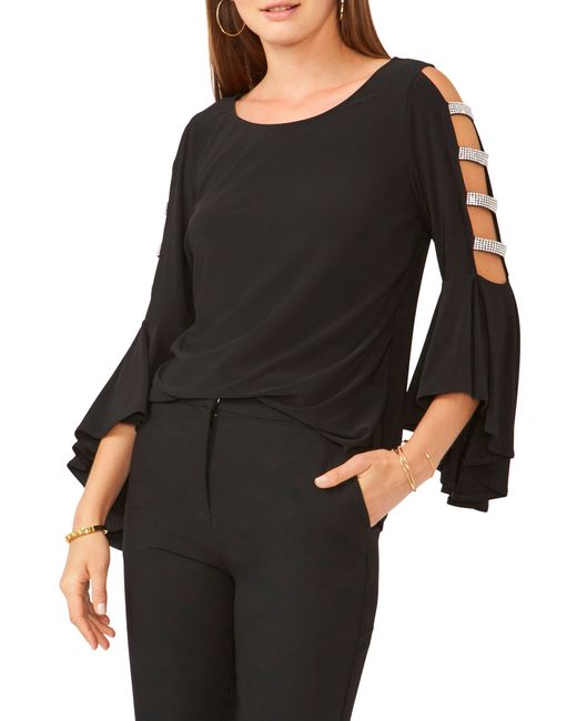 Chaus Ladder Trim Bell Sleeve Top in at