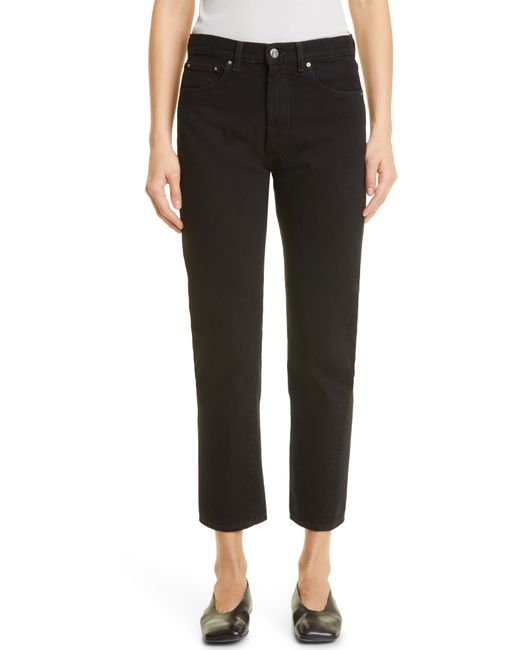 Totême Twisted Seam High Waist Straight Leg Jeans in at