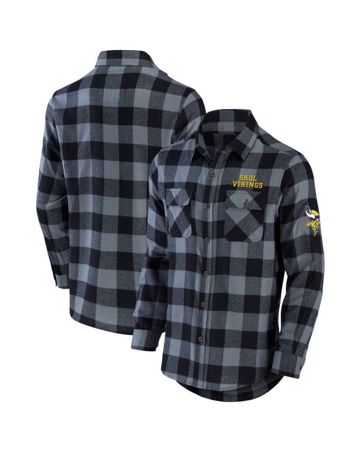 Nfl X Darius Rucker Collection by Fanatics Minnesota Vikings Flannel Long Sleeve Button-Up Shirt at