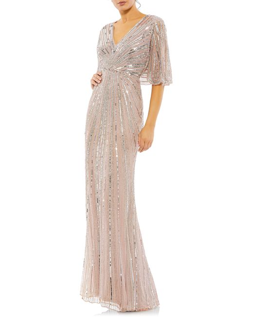 Mac Duggal Wide Sleeve Sequin Gown in at