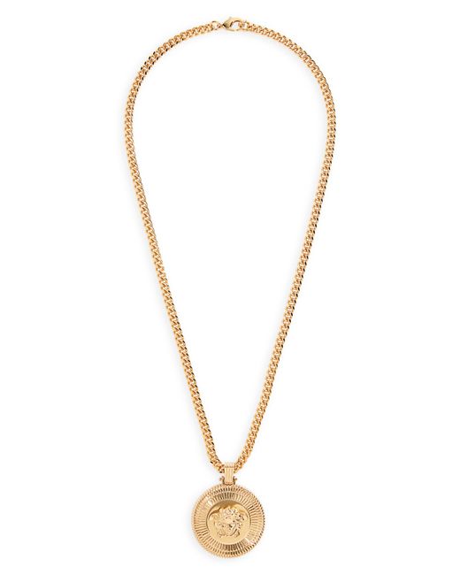 Versace First Line Biggie Medusa Pendant Necklace in Gold at