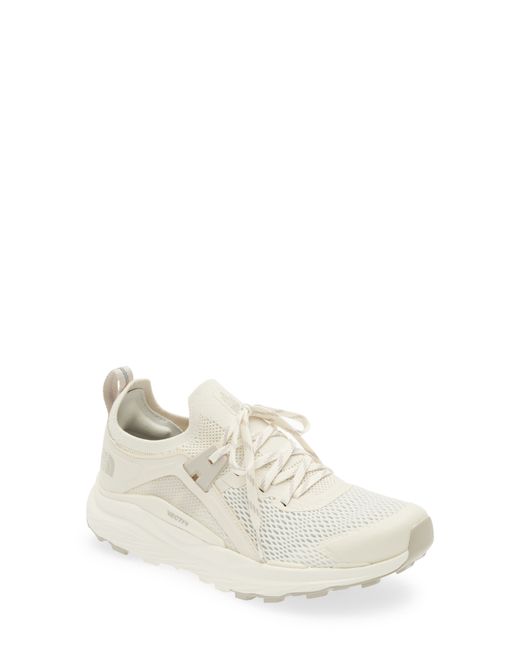The North Face VECTIV Hypnum Water Resistant Trail Running Sneaker in Gardenia White Grey at 9