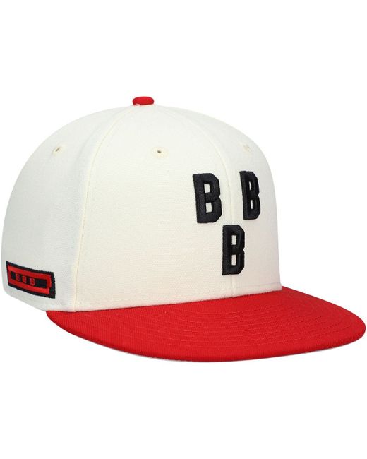 Rings & Crwns Red Birmingham Black Barons Team Fitted Hat at