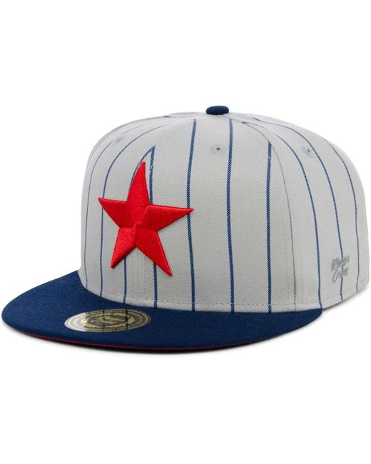 Rings & Crwns Navy Detroit Stars Team Fitted Hat at