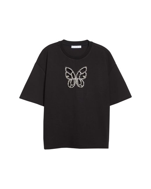 Area Crystal Butterfly Cutout T-Shirt in at