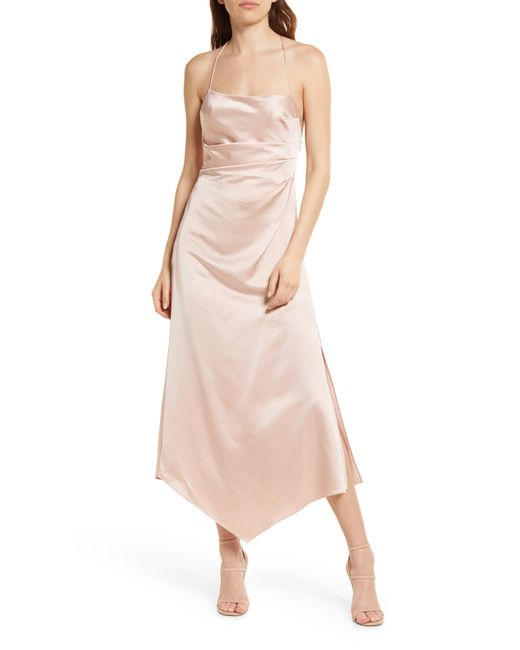 Significant Other One Another Asymmetric Hem Cocktail Midi Dress in at