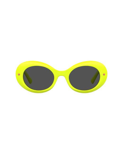 Chiara Ferragni 50mm Round Sunglasses in Yellow/Grey at