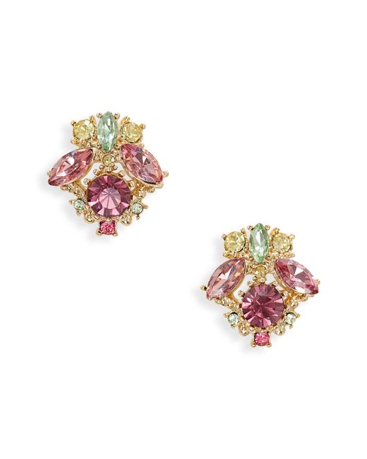Marchesa Cluster Stud Earrings in Gold/Brightmulti at