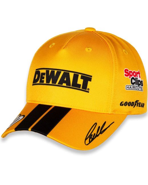 Joe Gibbs Racing Team Collection Black Christopher Bell DEWALT Uniform Adjustable Hat at One Oz
