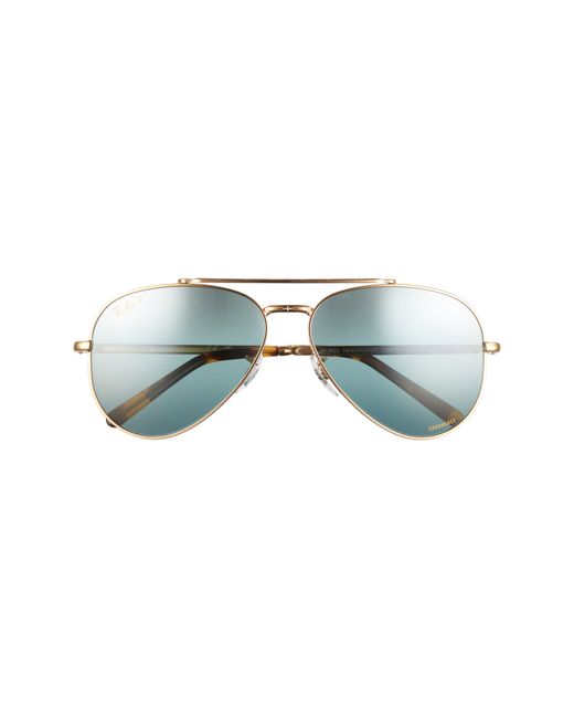 Ray-Ban 58mm Pilot Polarized Sunglasses in Legend Gold Gradient at