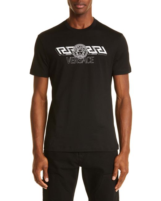 Versace First Line Versace Medusa Graphic Cotton Tee in at