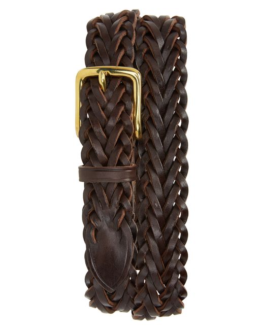 Drake's Woven Leather Belt in at