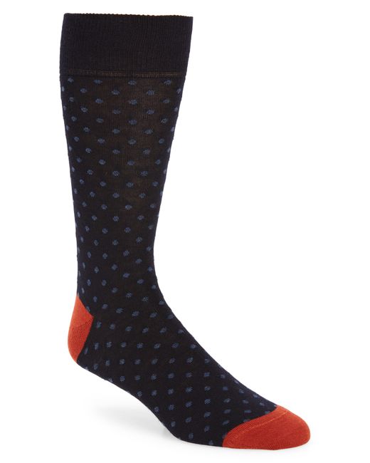Lorenzo Uomo Micro Dot Wool Blend Dress Socks in at