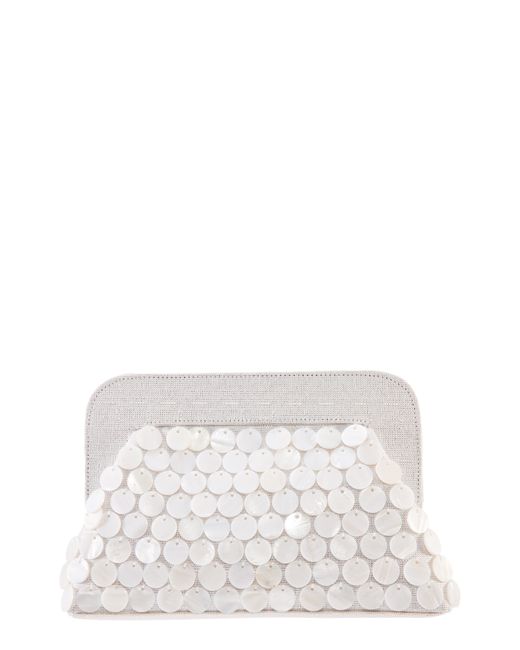 Nina Shell Embellished Clutch in at
