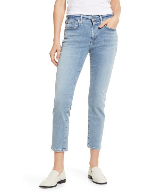 Citizens of Humanity Ella High Waist Slim Crop Straight Leg Jeans in at