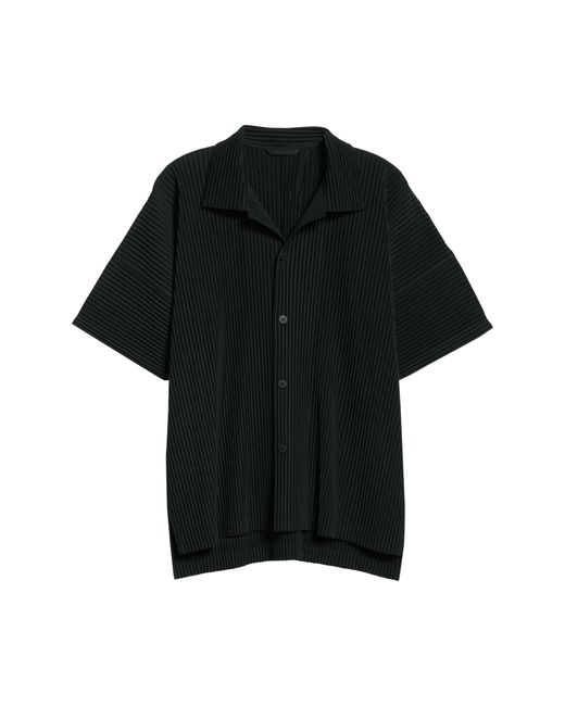 Homme Pliss Issey Miyake Pleated Button-Up Shirt in at