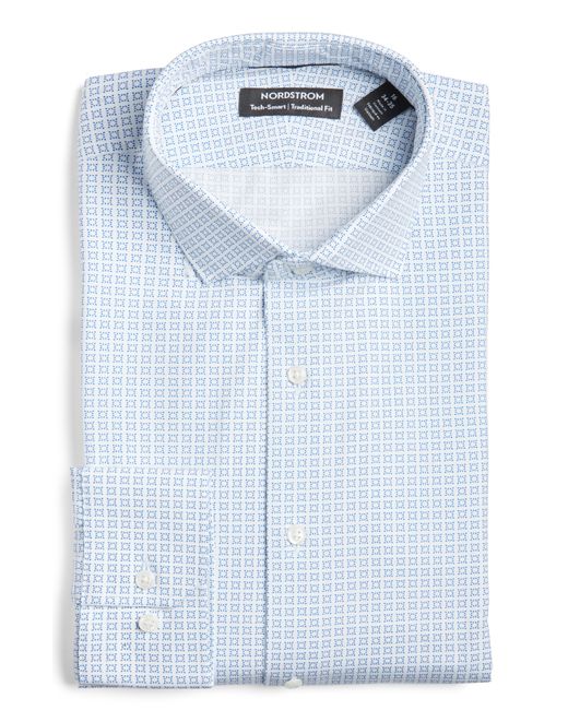 Nordstrom Tech-Smart Traditional Fit Performance Dress Shirt in at 17.5 34