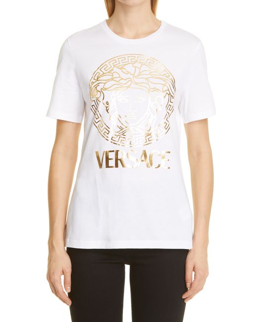 Versace First Line Versace Medusa Logo Graphic Tee in at