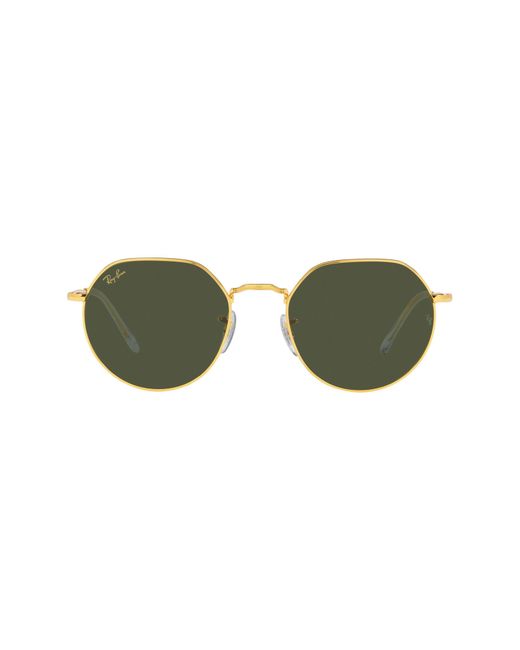 Ray-Ban 51mm Round Sunglasses in Legend Gold at