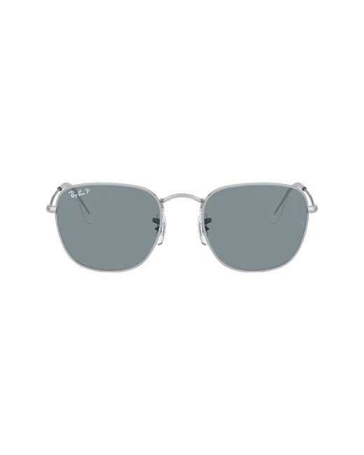 Ray-Ban 51mm Polarized Rectangular Sunglasses in Blue at