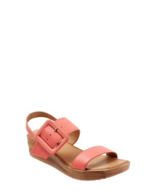 Bueno Marcia Slingback Wedge Sandal in Coral at 9.5Us