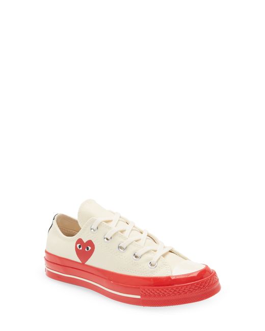 Comme Des Garçons x Converse Chuck TaylorR Sole Low Top Sneaker in Off White at 9