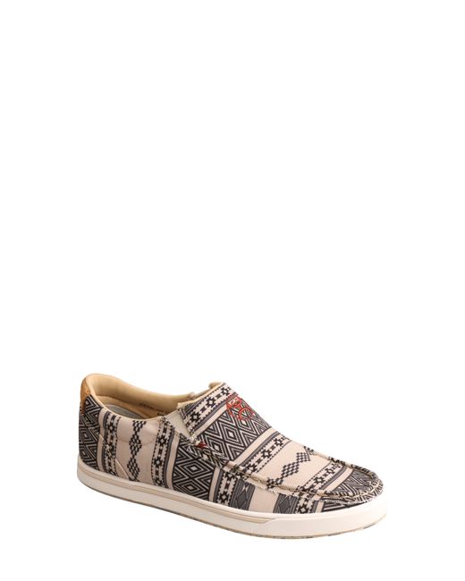 Twisted X Hooey Loper Slip-On Sneaker in Taupe Black at 7