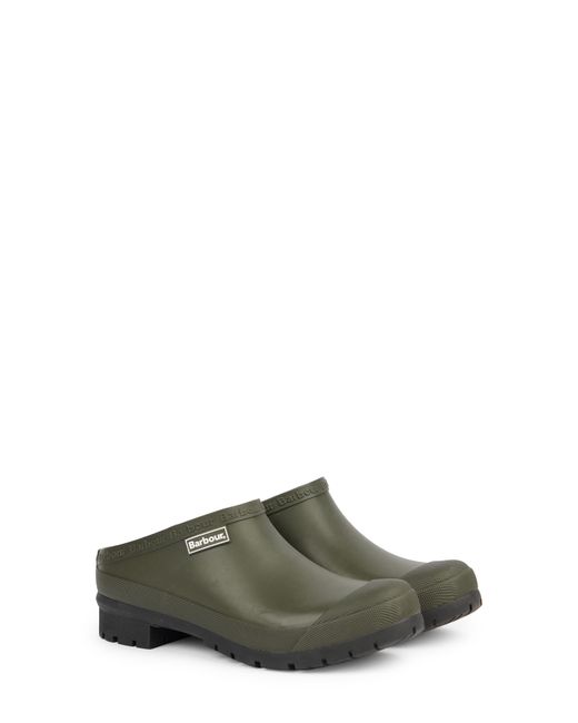 Barbour Quinn Clog in Olive at 6