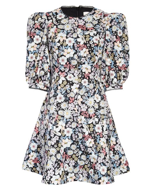 Rachel Parcell Floral Puff Sleeve Minidress in at