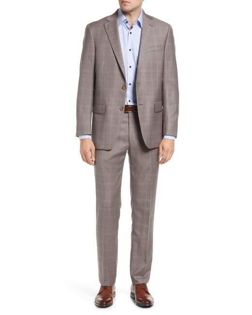 Hart Schaffner Marx New York Classic Fit Plaid Wool Suit in at